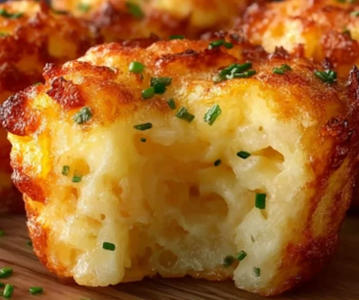 Crispy mashed potato cheese puffs ready to enjoy as a snack or appetizer