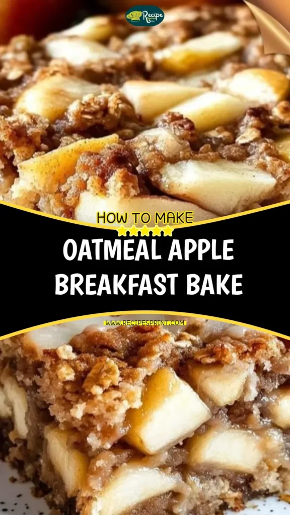 Delicious Oatmeal Apple Breakfast Bake served in a bowl