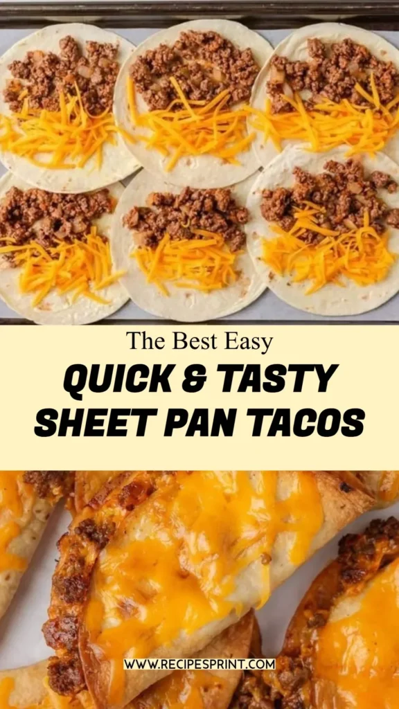 Delicious sheet pan tacos ready to serve with colorful toppings and seasonings.