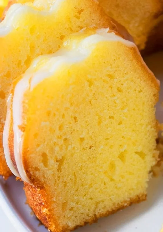 Delicious 7 Up Cake served on a decorative plate