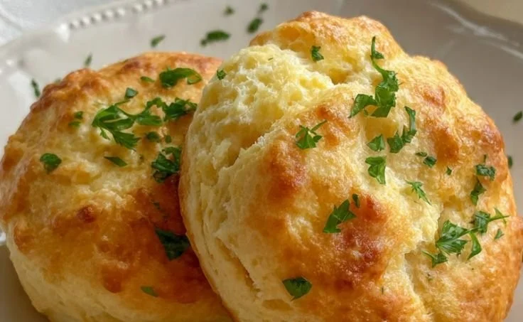 Freshly baked Cottage Cheese Buns ready to serve.