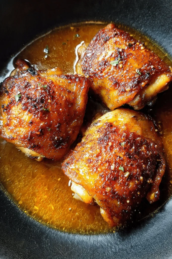 Delicious crispy chicken served with savory au jus sauce