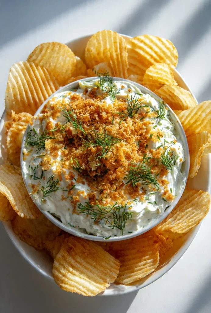 Delicious Grillo's Pickle Dip with crunchy pickles and creamy texture