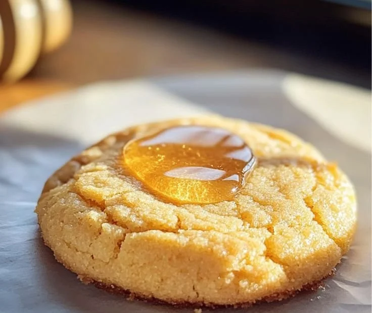 Delicious homemade honey cornbread cookies on a plate