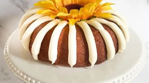 Delicious Nothing Bundt Cakes lemon copycat recipe with zest and frosting.