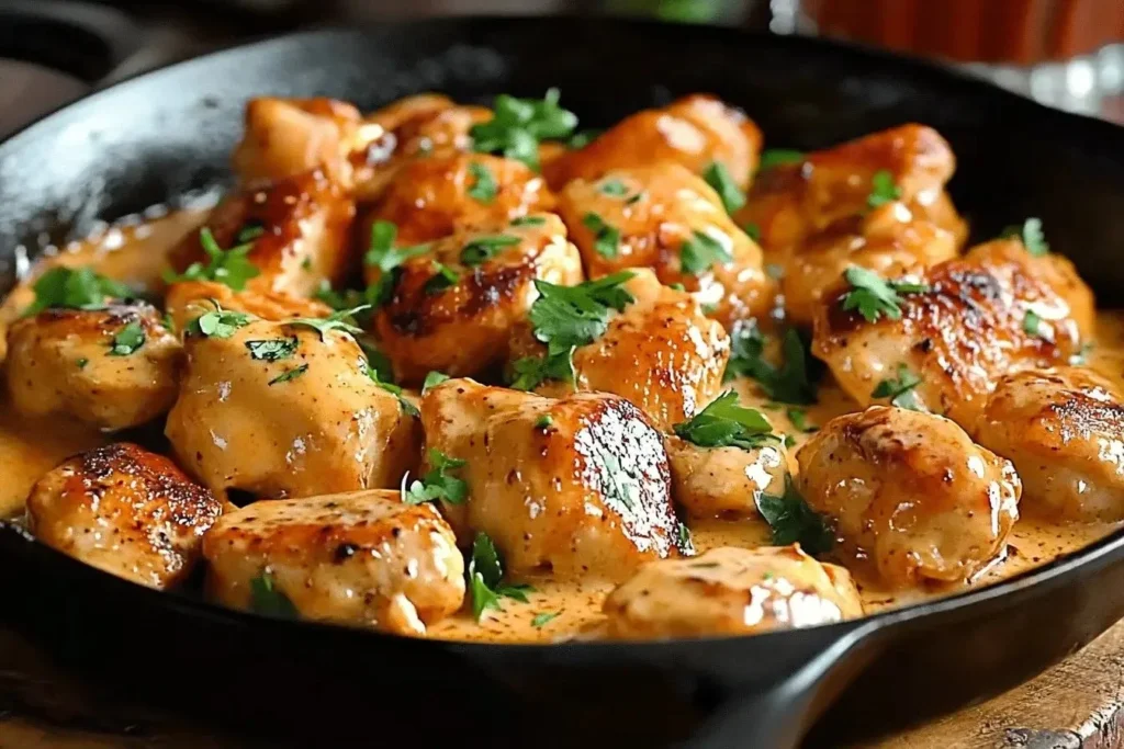 Texas Roadhouse Butter Chicken Skillet with vibrant vegetables and spices