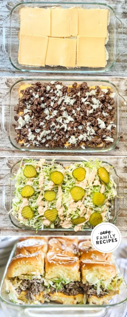 Big Mac sliders served on a platter, showcasing their juicy, flavorful layers.