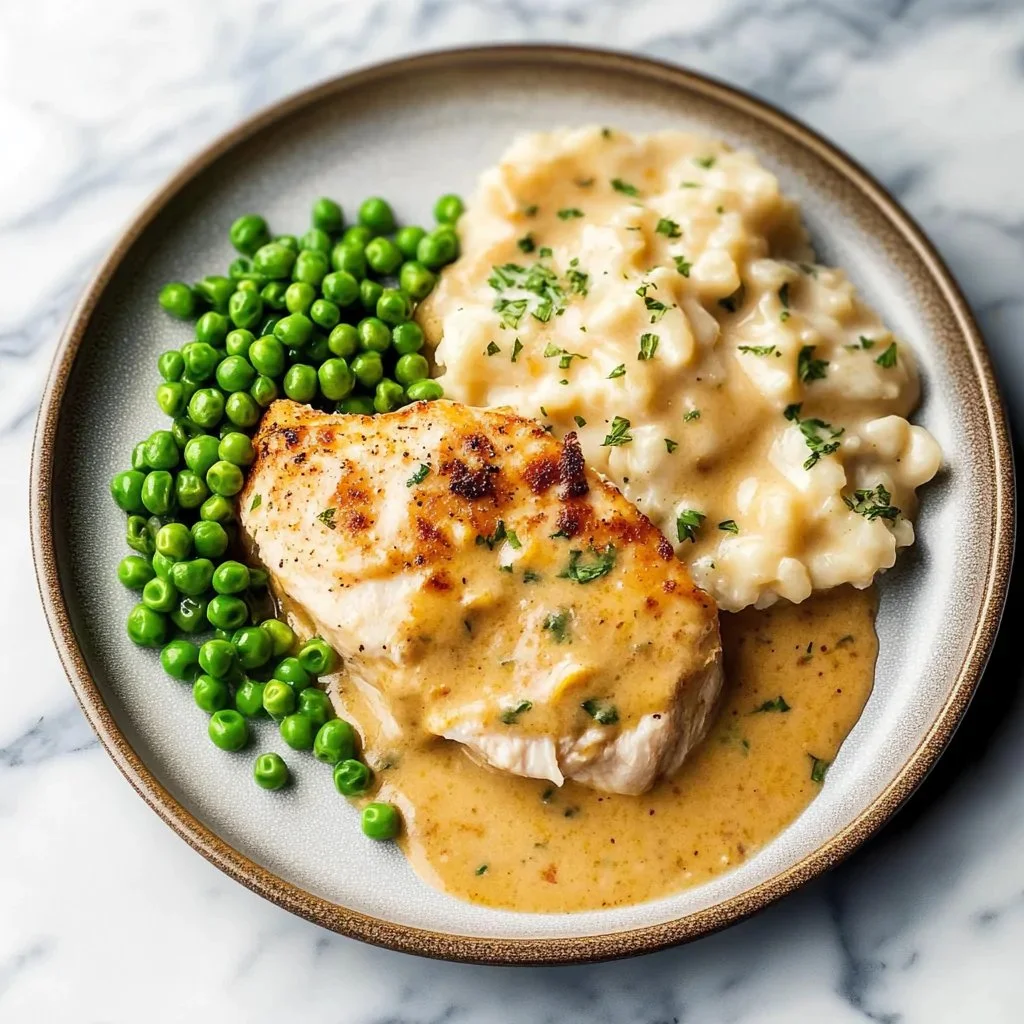 Boursin Chicken dish with creamy cheese sauce and herbs