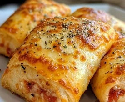 Crispy air fryer pizza rolls ready to eat