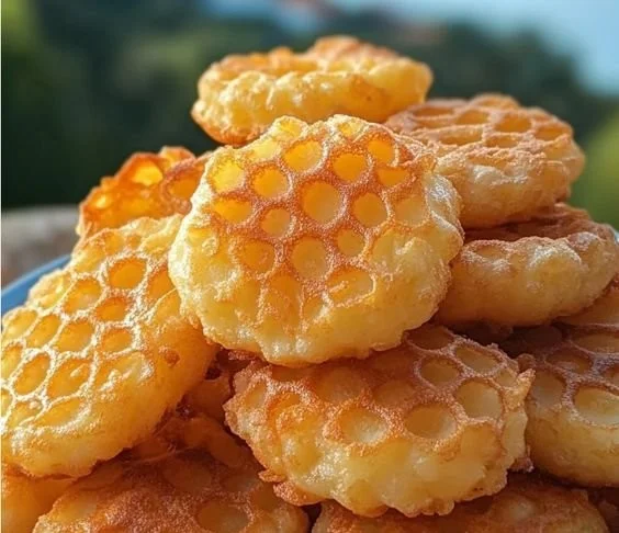 Plate of crispy cottage cheese chips, a healthy snack option.