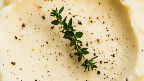 Gordon Ramsay's creamy cauliflower puree served in a bowl