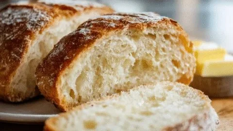 Quick 20-Minute Homemade Bread freshly baked and sliced