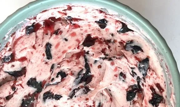 Delicious blueberry honey butter spread on toast