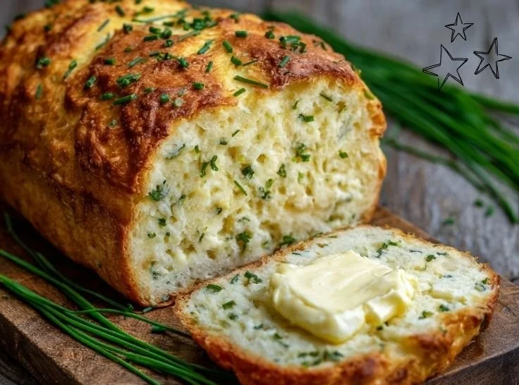 Delicious 2-Ingredient Cottage Cheese Bread fresh out of the oven.