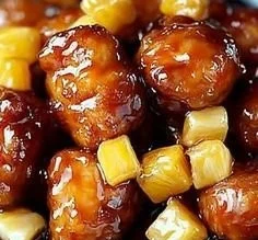 Delicious Brown Sugar Pineapple Chicken served on a plate with vibrant garnishes.