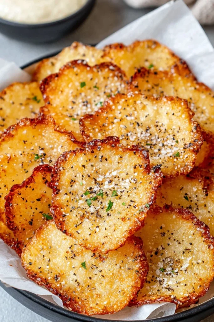 Crunchy Cottage Cheese Chips recipe for a healthy snack option