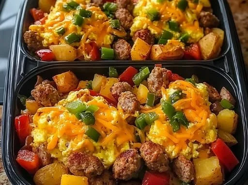 High protein freezer friendly breakfast bowls for easy meal prep