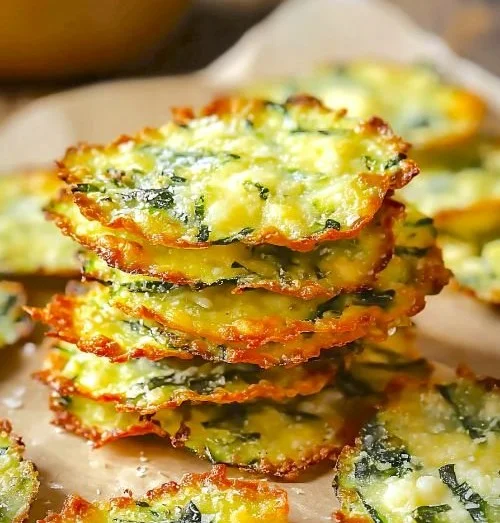 Bowl of crispy Spinach Feta Cheese Chips ready to be enjoyed.