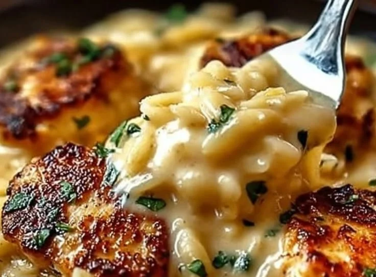 Delicious Marry Me Chicken Orzo dish served in a bowl