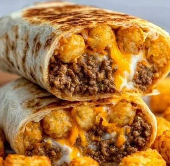Taco Bell Copycat Beef and Cheese Wrap ready to serve