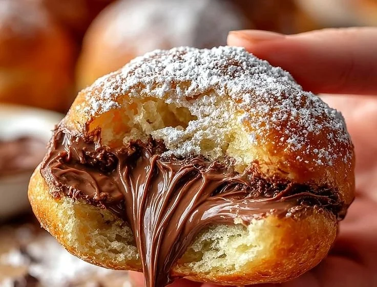 Delicious baked Nutella Bombs filled with melted Nutella, perfect dessert treat