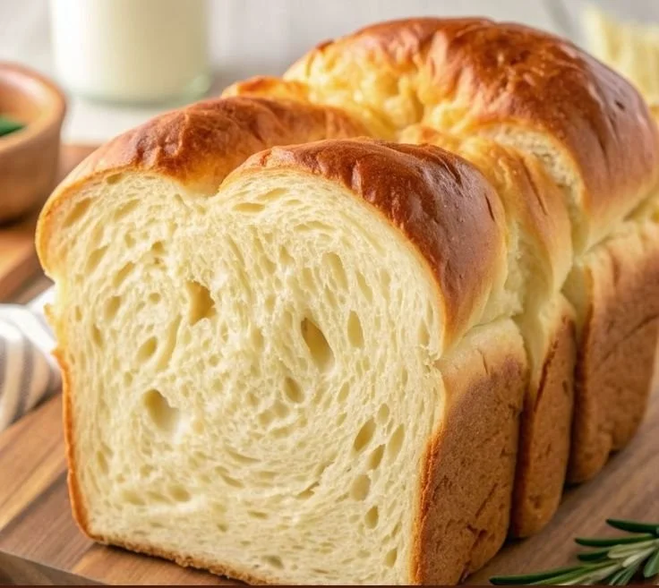 Homemade cottage cheese bread served with fresh herbs and toppings