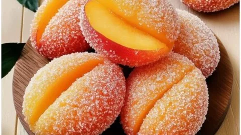 Delicious Italian Peach Cookies with vibrant peach filling and pastry