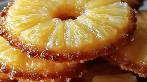 Pineapple upside down sugar cookies with cherries on top