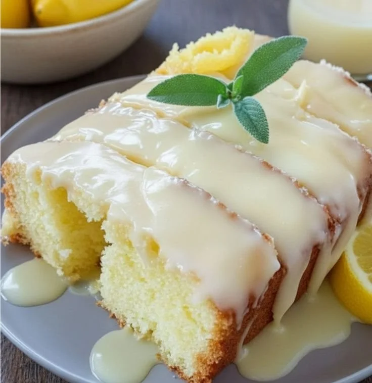 To Die For Lemon Cake topped with lemon zest and fresh berries